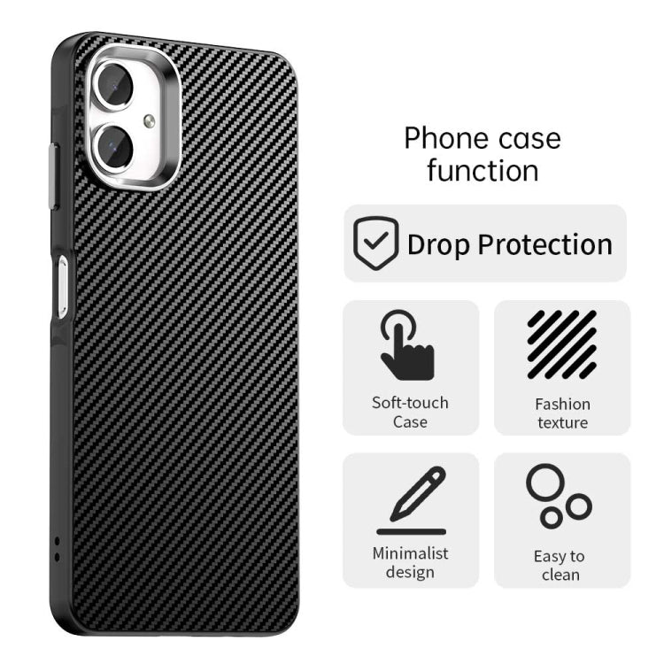 For Samsung Galaxy A06 4G Carbon Fiber Series IMD Phone Case