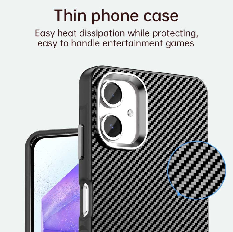 For Samsung Galaxy A06 4G Carbon Fiber Series IMD Phone Case