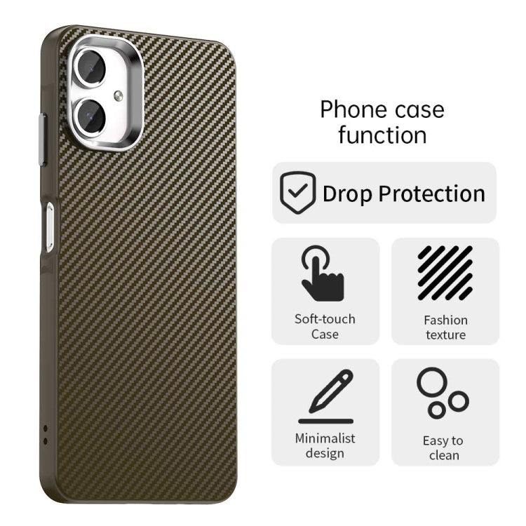 For Samsung Galaxy A06 4G Carbon Fiber Series IMD Phone Case