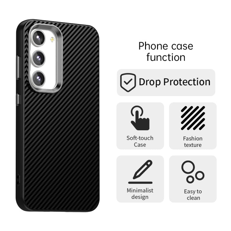 For Samsung Galaxy S23+ 5G Carbon Fiber Series IMD Phone Case