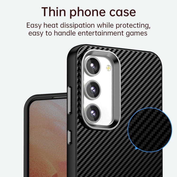 For Samsung Galaxy S23+ 5G Carbon Fiber Series IMD Phone Case