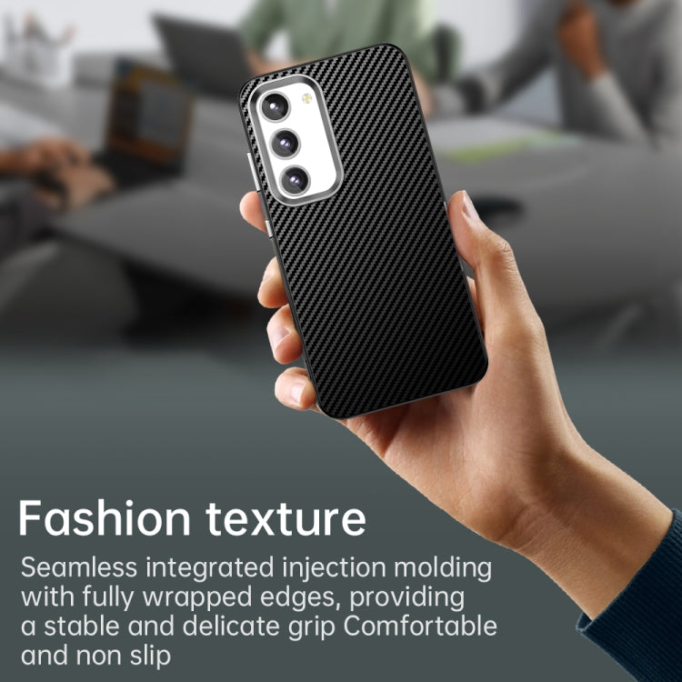For Samsung Galaxy S23+ 5G Carbon Fiber Series IMD Phone Case
