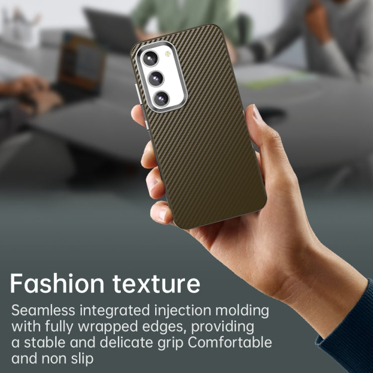 For Samsung Galaxy S23+ 5G Carbon Fiber Series IMD Phone Case