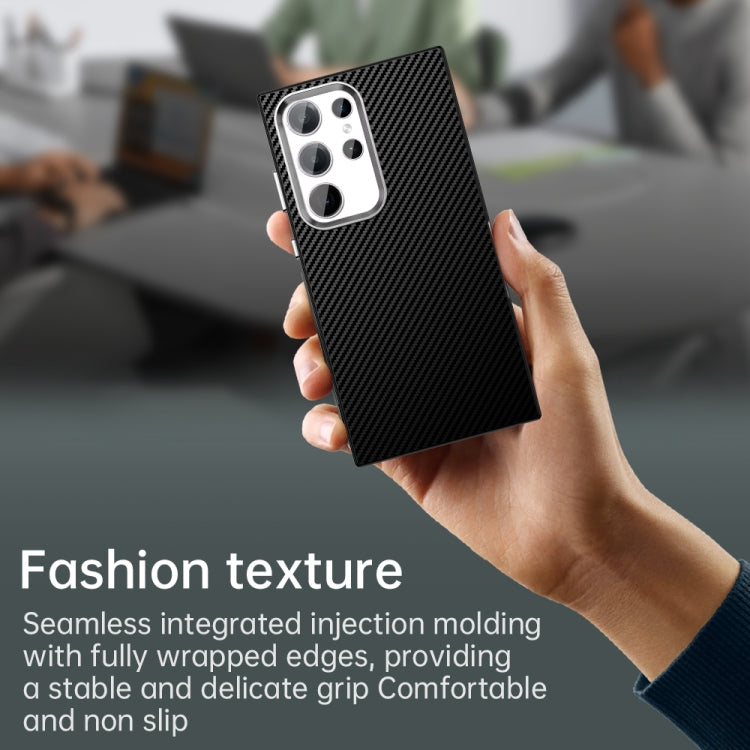 For Samsung Galaxy S23 Ultra 5G Carbon Fiber Series IMD Phone Case