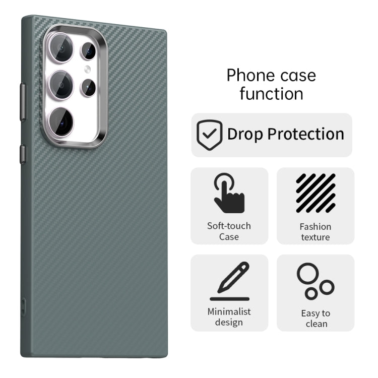 For Samsung Galaxy S23 Ultra 5G Carbon Fiber Series IMD Phone Case