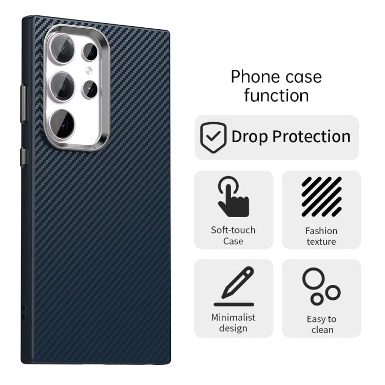 For Samsung Galaxy S23 Ultra 5G Carbon Fiber Series IMD Phone Case