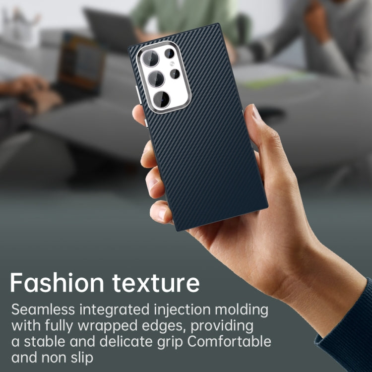 For Samsung Galaxy S23 Ultra 5G Carbon Fiber Series IMD Phone Case