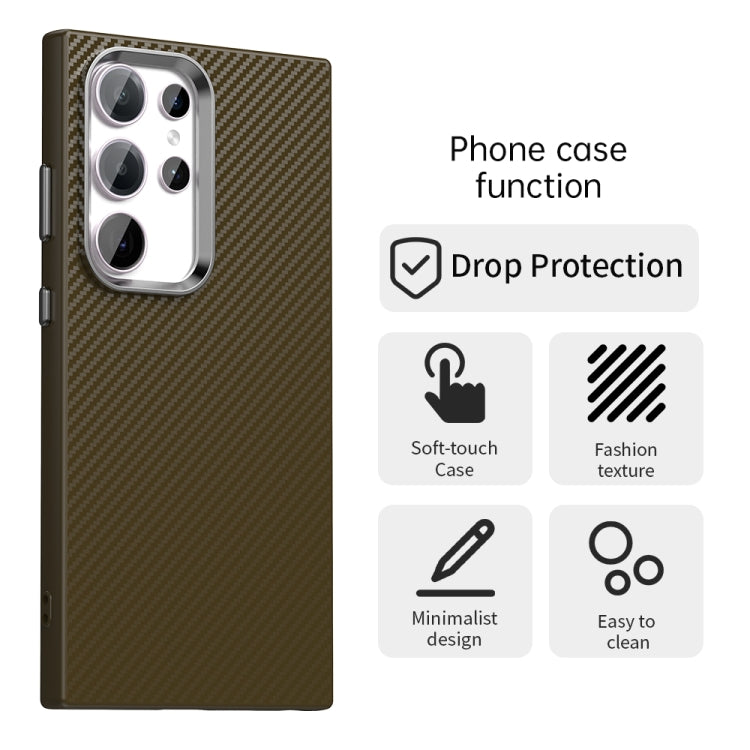For Samsung Galaxy S23 Ultra 5G Carbon Fiber Series IMD Phone Case