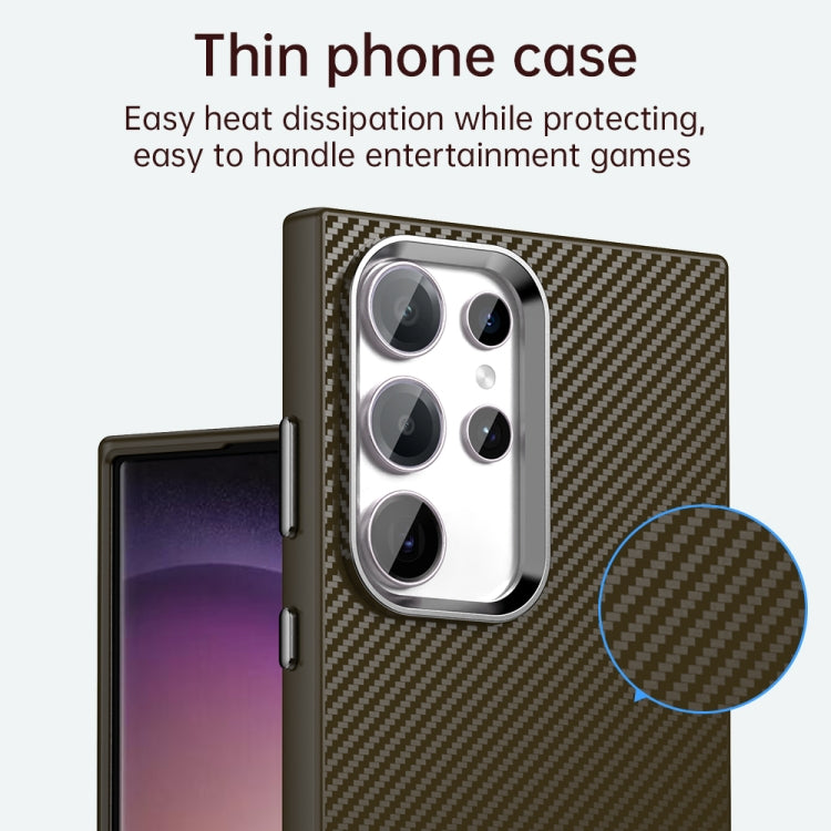 For Samsung Galaxy S23 Ultra 5G Carbon Fiber Series IMD Phone Case