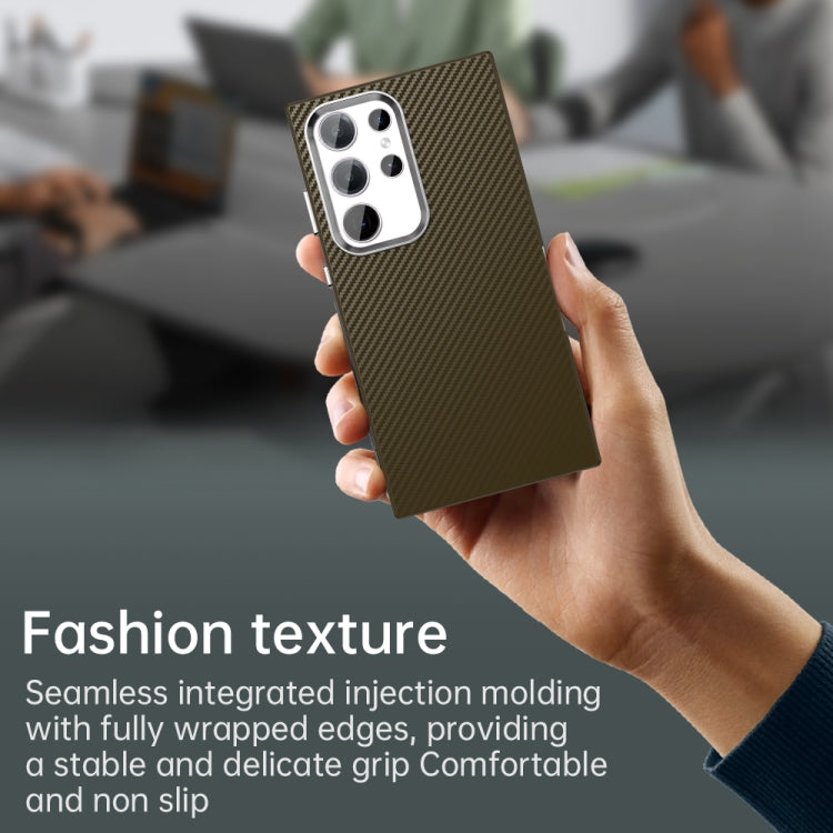 For Samsung Galaxy S23 Ultra 5G Carbon Fiber Series IMD Phone Case