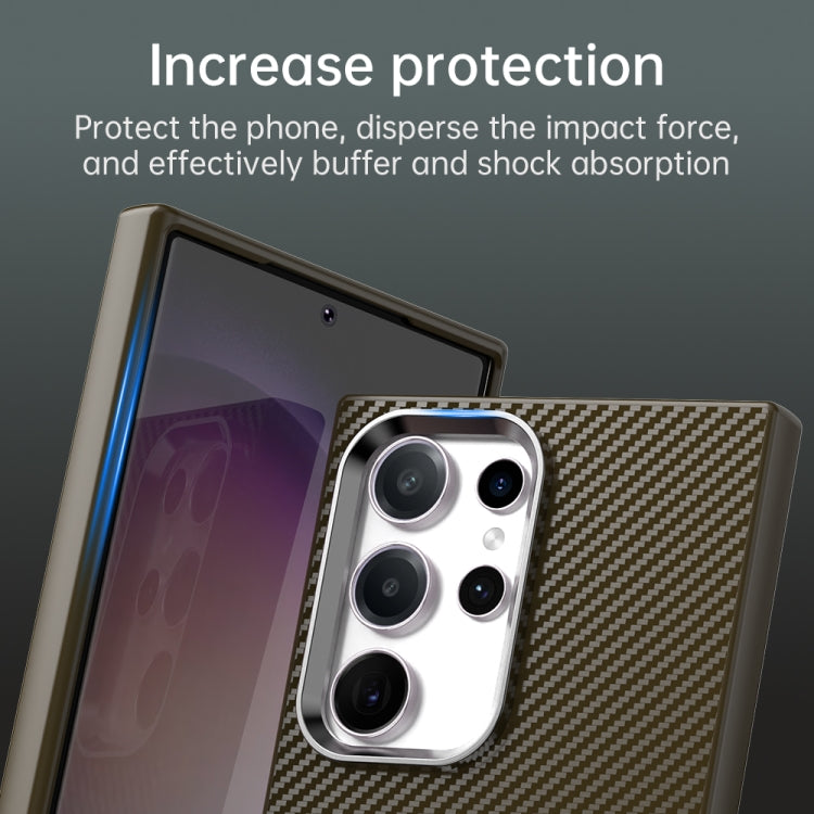 For Samsung Galaxy S23 Ultra 5G Carbon Fiber Series IMD Phone Case
