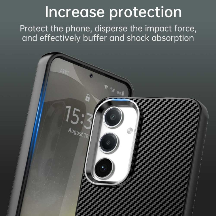 For Samsung Galaxy S23 FE 5G Carbon Fiber Series IMD Phone Case