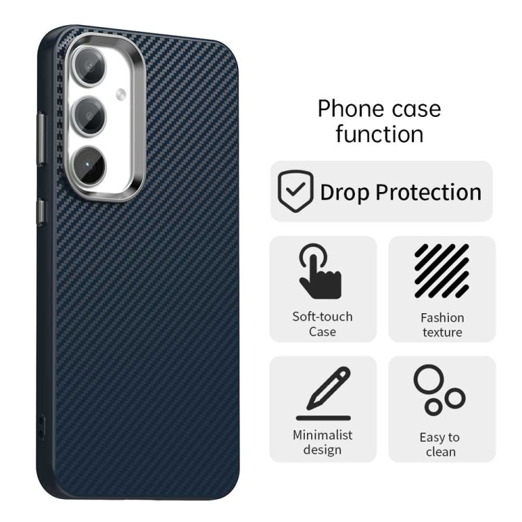 For Samsung Galaxy S23 FE 5G Carbon Fiber Series IMD Phone Case