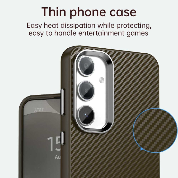 For Samsung Galaxy S23 FE 5G Carbon Fiber Series IMD Phone Case