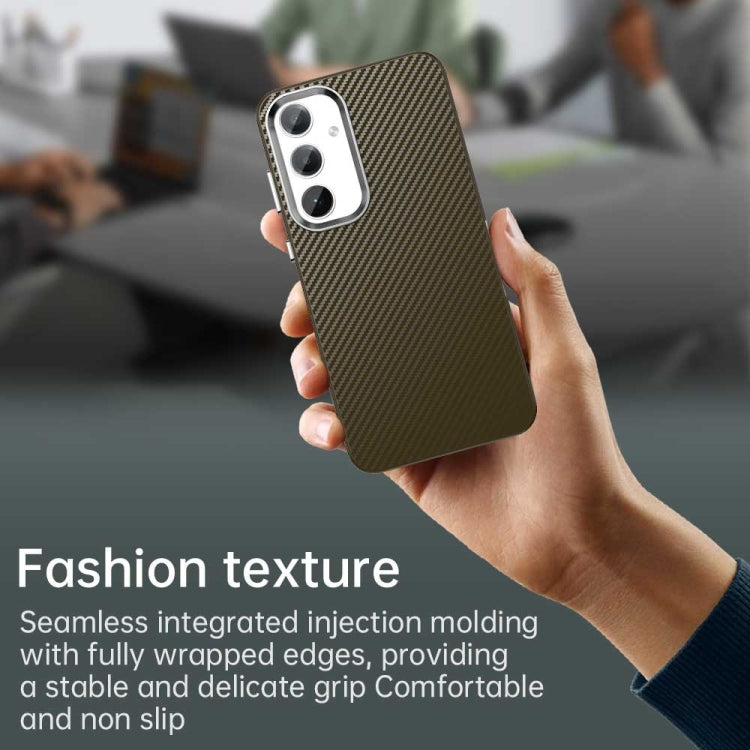 For Samsung Galaxy S23 FE 5G Carbon Fiber Series IMD Phone Case