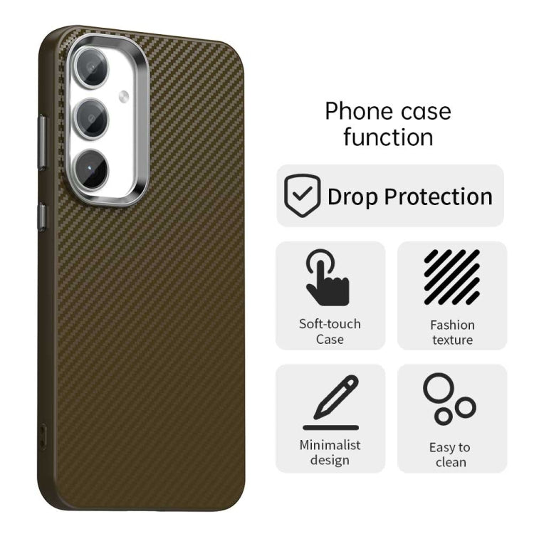 For Samsung Galaxy S24 5G Carbon Fiber Series IMD Phone Case
