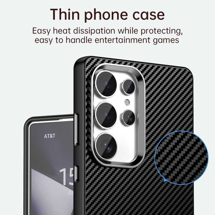For Samsung Galaxy S25 Ultra 5G Carbon Fiber Series IMD Phone Case