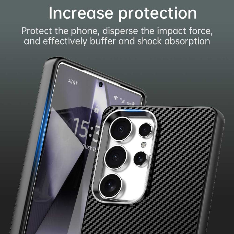 For Samsung Galaxy S25 Ultra 5G Carbon Fiber Series IMD Phone Case