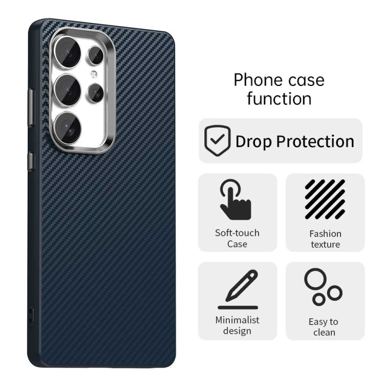 For Samsung Galaxy S25 Ultra 5G Carbon Fiber Series IMD Phone Case