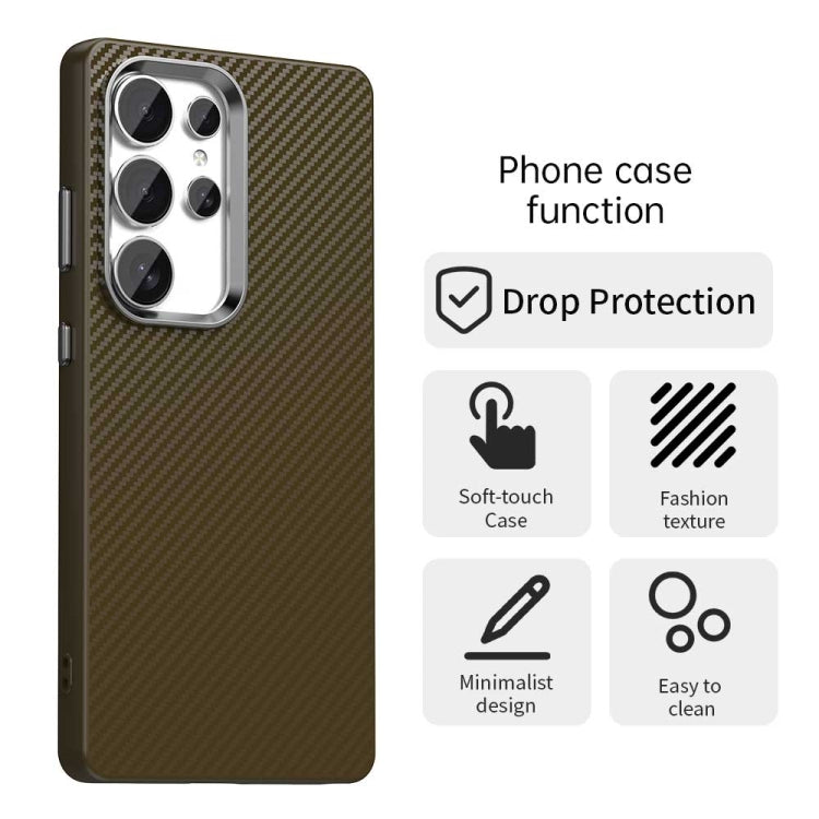 For Samsung Galaxy S25 Ultra 5G Carbon Fiber Series IMD Phone Case