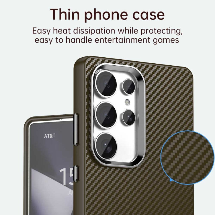 For Samsung Galaxy S25 Ultra 5G Carbon Fiber Series IMD Phone Case