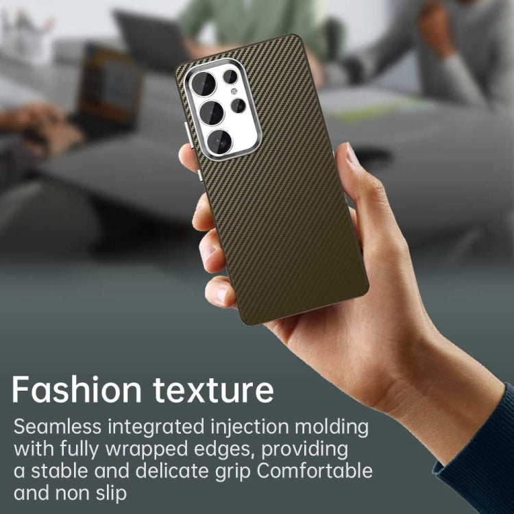 For Samsung Galaxy S25 Ultra 5G Carbon Fiber Series IMD Phone Case