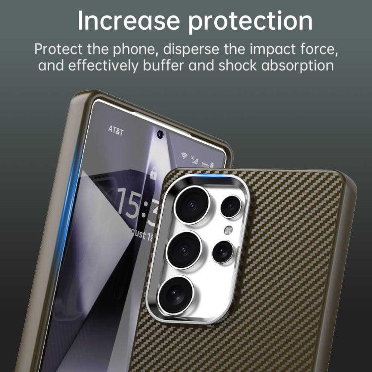 For Samsung Galaxy S25 Ultra 5G Carbon Fiber Series IMD Phone Case