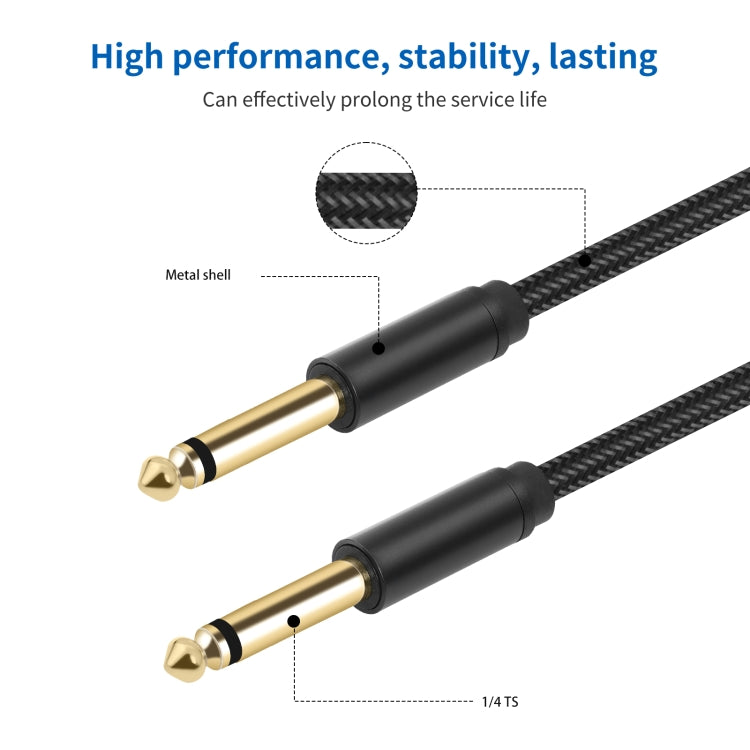 6.35mm 1/4 TRS Male to Male Electric Guitar Audio Cable, Length:3m