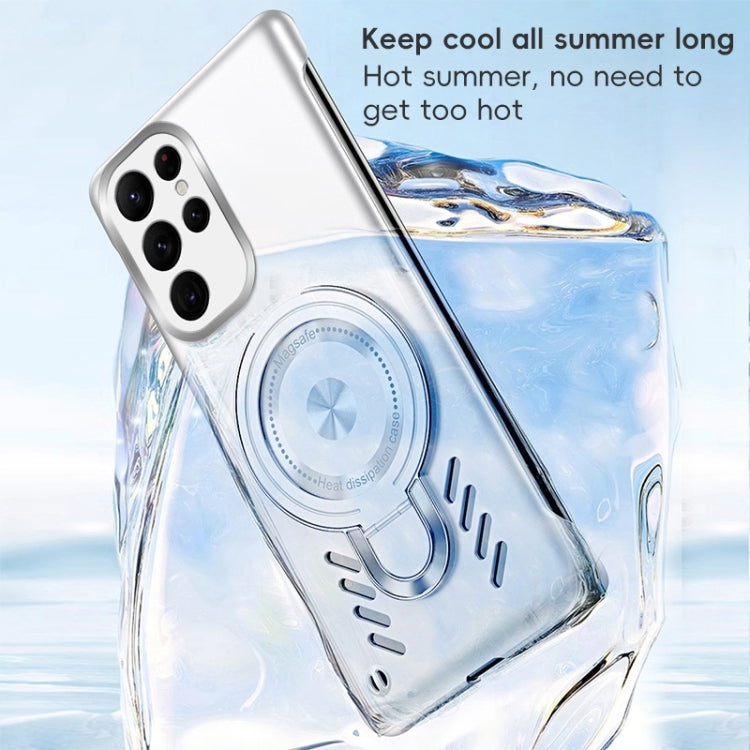 For Samsung Galaxy S22 Ultra 5G Ice Sense Series Graphene Cooling MagSafe Holder Phone Case