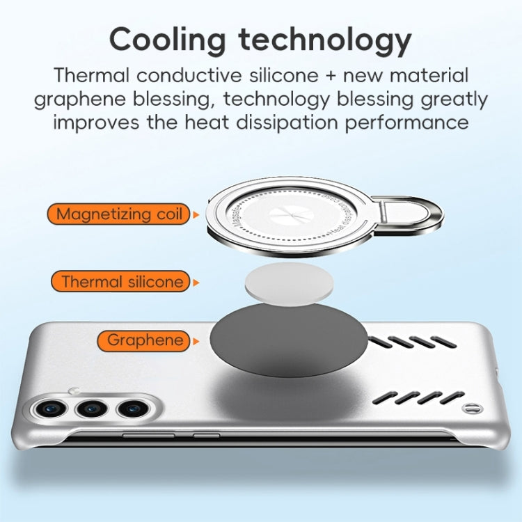 For Samsung Galaxy S24 5G Ice Sense Series Graphene Cooling MagSafe Holder Phone Case