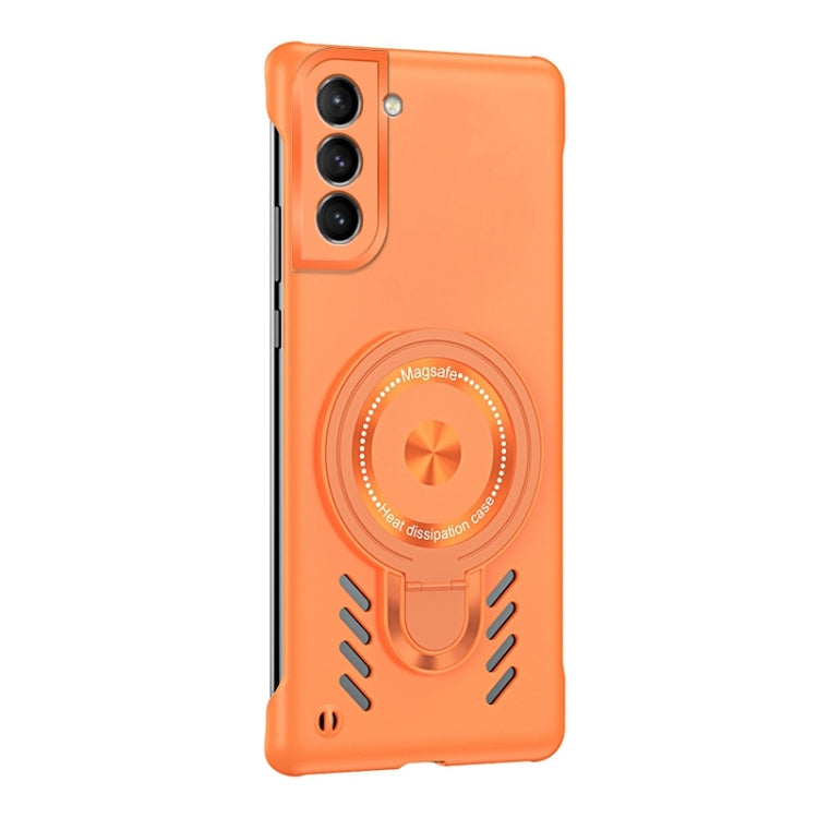 For Samsung Galaxy S22 5G Ice Sense Series Graphene Cooling MagSafe Holder Phone Case
