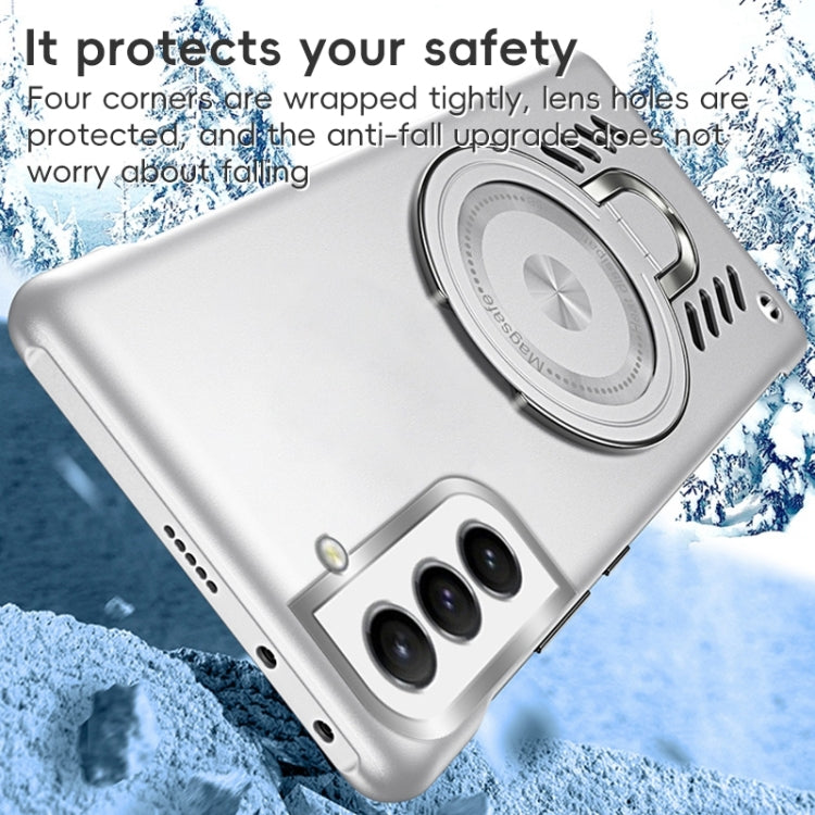 For Samsung Galaxy S22 5G Ice Sense Series Graphene Cooling MagSafe Holder Phone Case