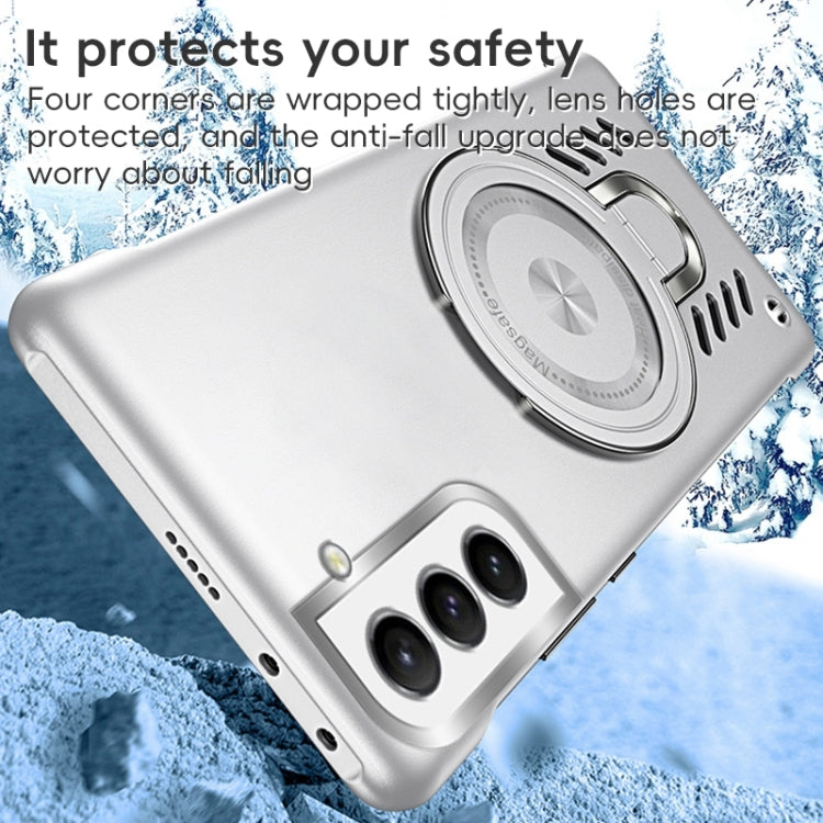 For Samsung Galaxy S21+ 5G Ice Sense Series Graphene Cooling MagSafe Holder Phone Case