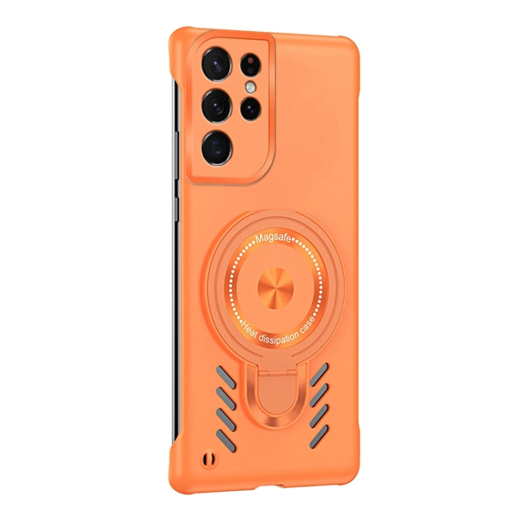 For Samsung Galaxy S21 Ultra 5G Ice Sense Series Graphene Cooling MagSafe Holder Phone Case