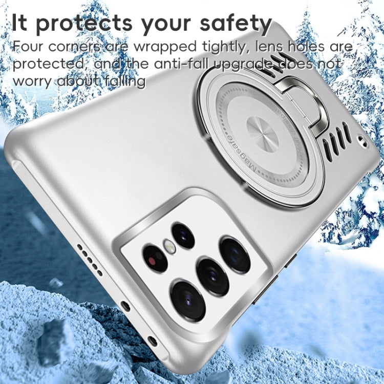 For Samsung Galaxy S21 Ultra 5G Ice Sense Series Graphene Cooling MagSafe Holder Phone Case