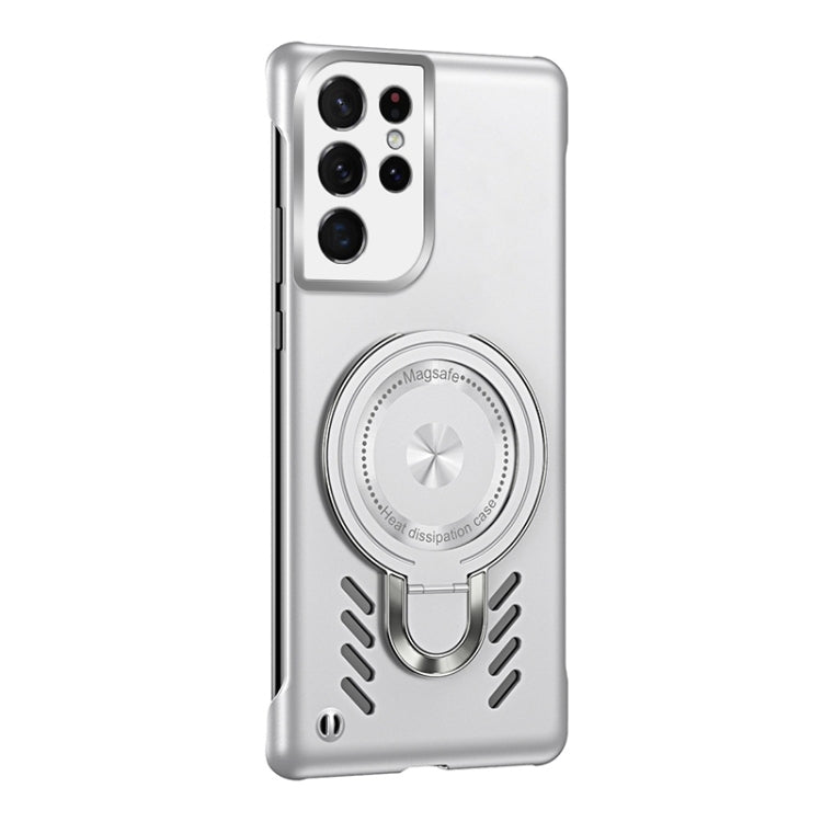 For Samsung Galaxy S21 Ultra 5G Ice Sense Series Graphene Cooling MagSafe Holder Phone Case