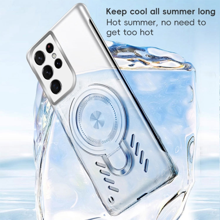 For Samsung Galaxy S21 Ultra 5G Ice Sense Series Graphene Cooling MagSafe Holder Phone Case