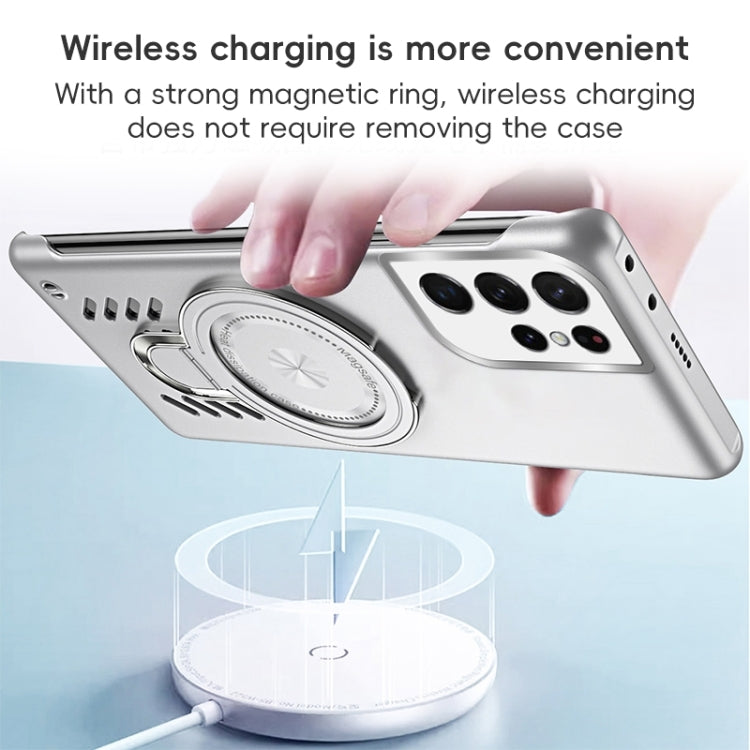 For Samsung Galaxy S21 Ultra 5G Ice Sense Series Graphene Cooling MagSafe Holder Phone Case