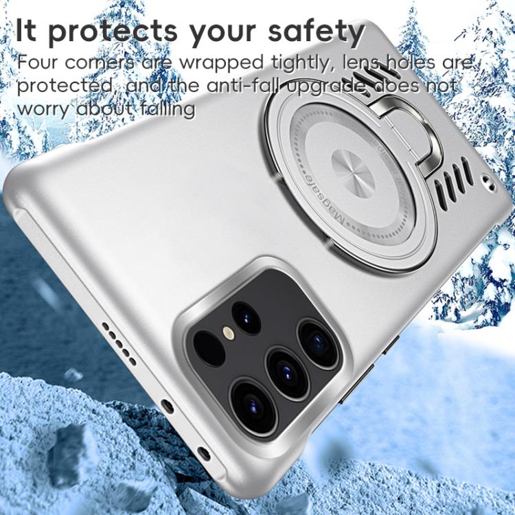 For Samsung Galaxy S25 Ultra 5G Ice Sense Series Graphene Cooling MagSafe Holder Phone Case