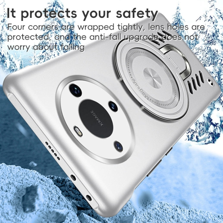 For Huawei Mate 60 Ice Sense Series Graphene Cooling MagSafe Holder Phone Case