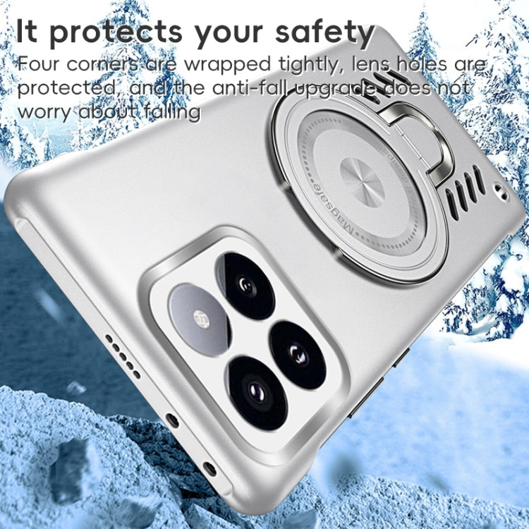 For Xiaomi 14 Pro Ice Sense Series Graphene Cooling MagSafe Holder Phone Case