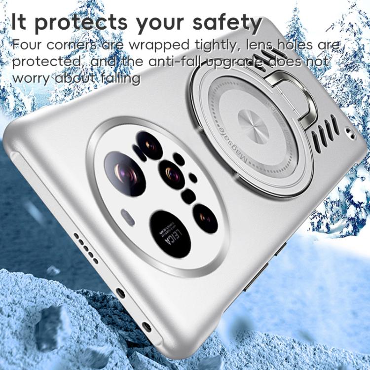 For Xiaomi 15 Ultra Ice Sense Series Graphene Cooling MagSafe Holder Phone Case