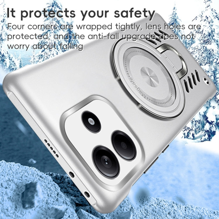 For Redmi Note 14 5G Ice Sense Series Graphene Cooling MagSafe Holder Phone Case