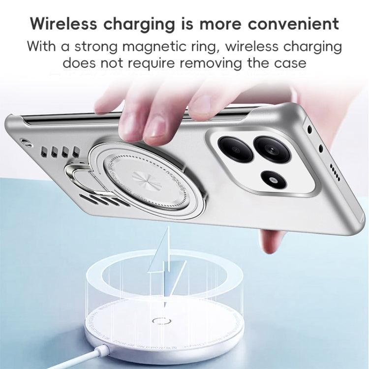 For Redmi Note 14 5G Ice Sense Series Graphene Cooling MagSafe Holder Phone Case