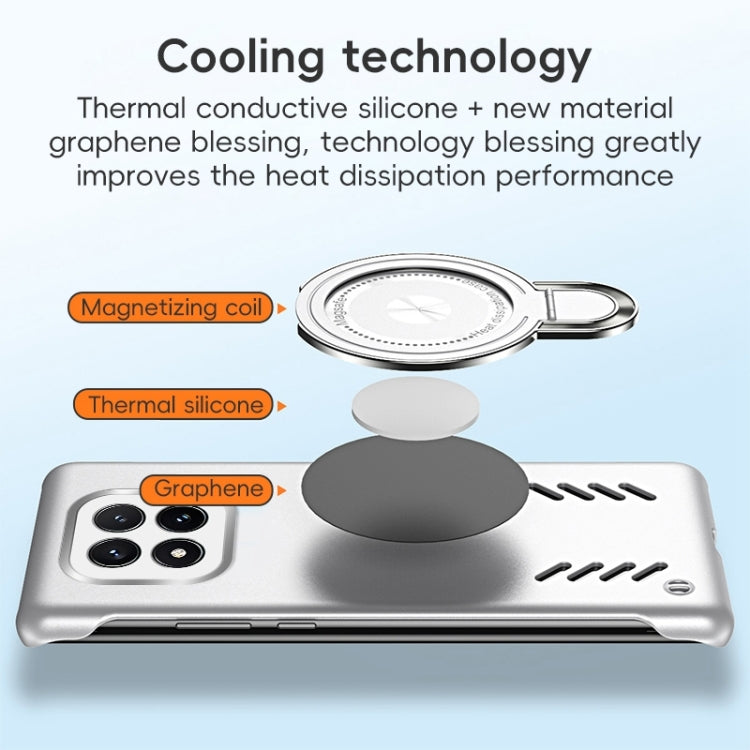 For Redmi Note 14 Pro 5G Ice Sense Series Graphene Cooling MagSafe Holder Phone Case