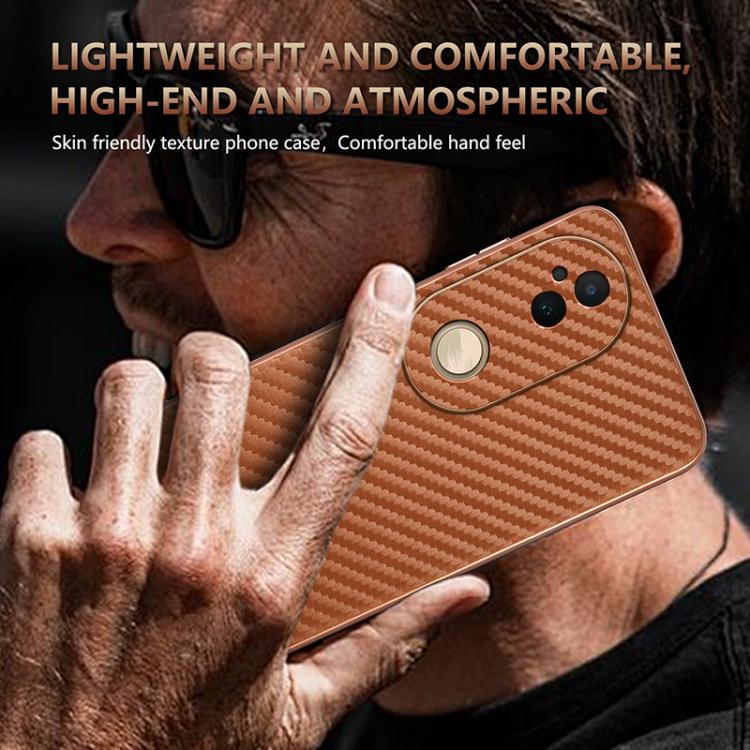 For vivo S20 AZNS Electroplated Edge Carbon Fiber Texture Phone Case