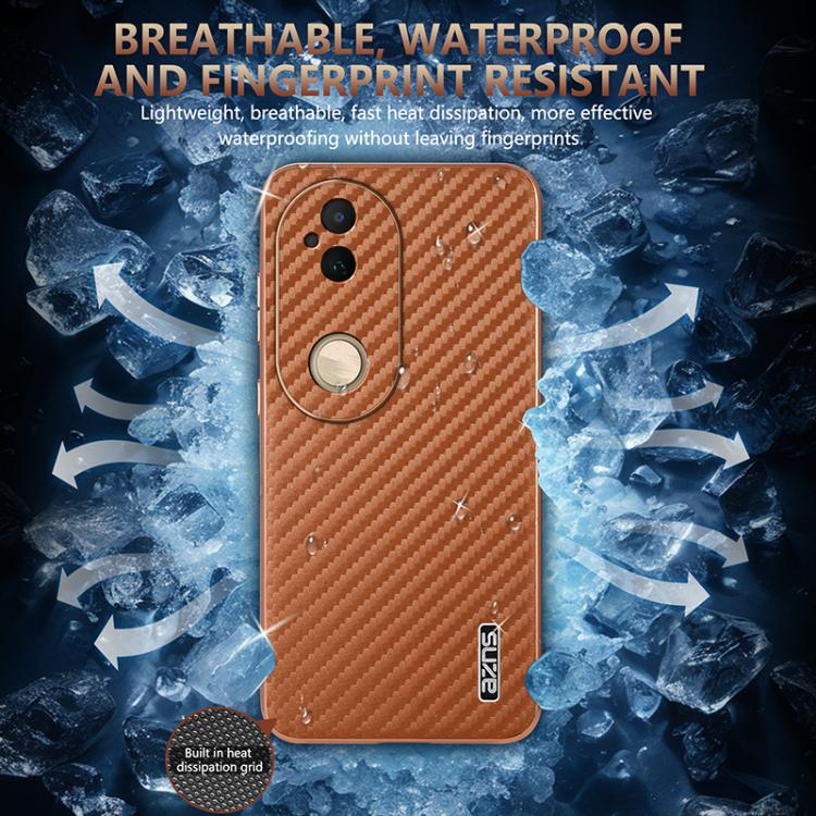 For vivo S20 AZNS Electroplated Edge Carbon Fiber Texture Phone Case