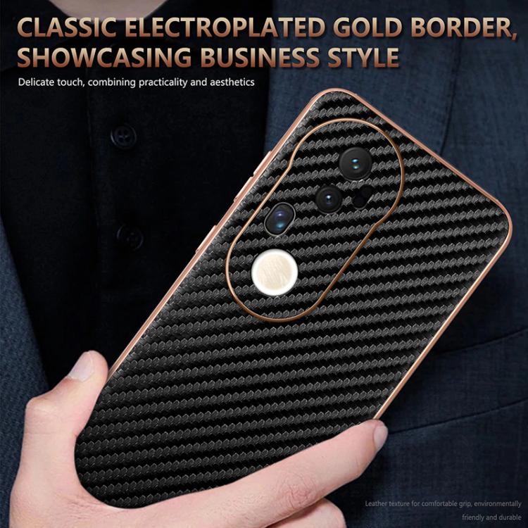 For vivo S20 Pro AZNS Electroplated Edge Carbon Fiber Texture Phone Case