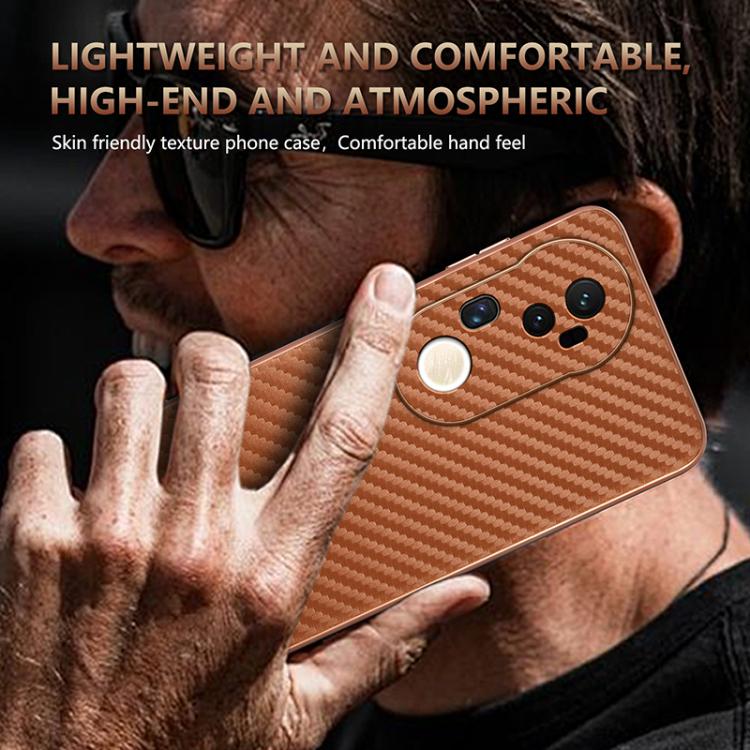 For vivo S20 Pro AZNS Electroplated Edge Carbon Fiber Texture Phone Case