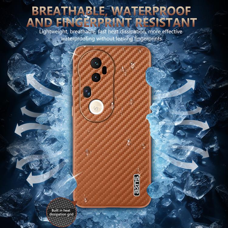 For vivo S20 Pro AZNS Electroplated Edge Carbon Fiber Texture Phone Case